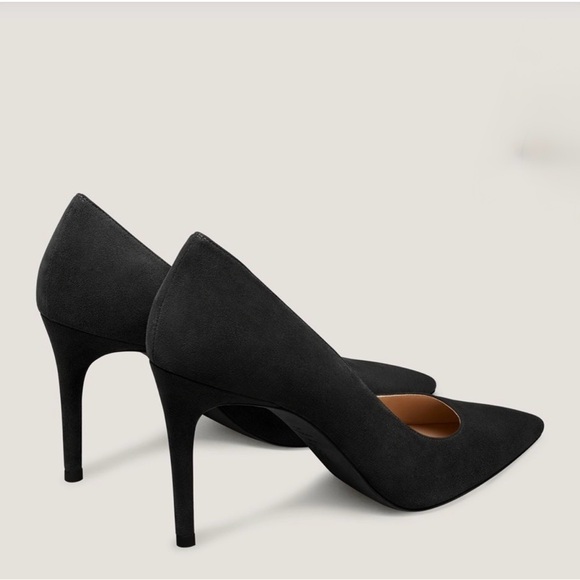 STUART WEITZMAN Black Suede STUART POWER PUMP 85 - Picture 9 of 10